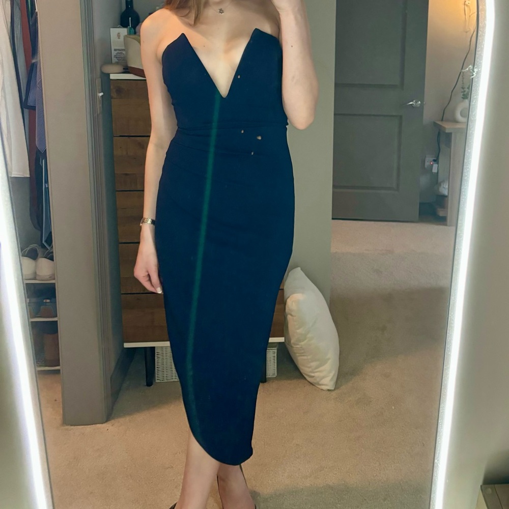 Lulus certain to stun strapless asymmetric dress